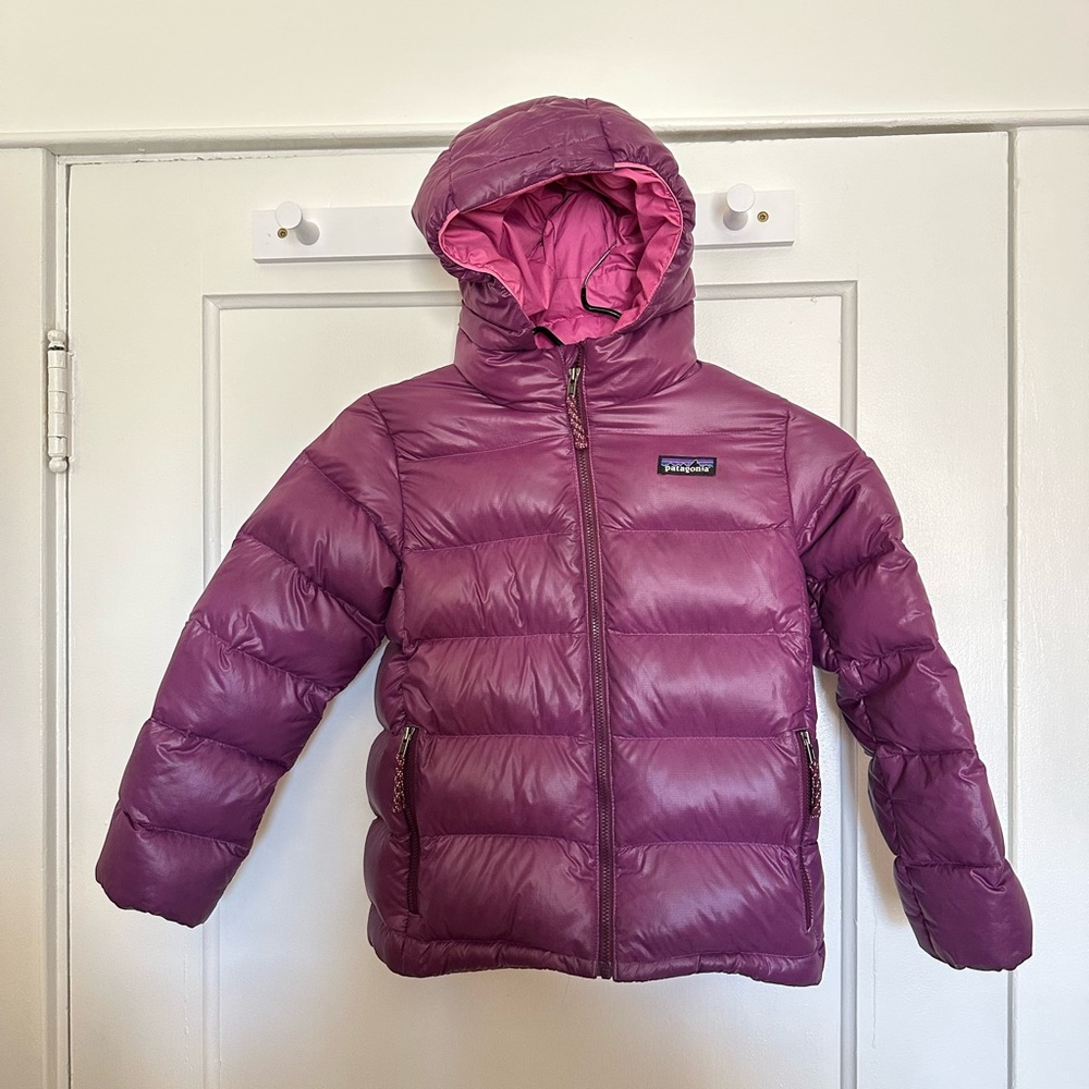 Patagonia Pink Puffer Jacket High Loft Down Sweater Kids XS